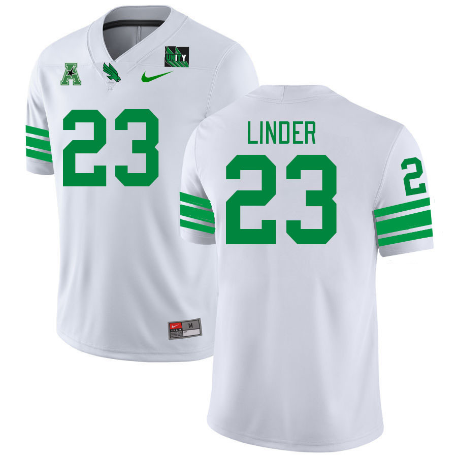 Men #23 Bryce Linder North Texas Mean Green 2023 College Football Jerseys Stitched-White